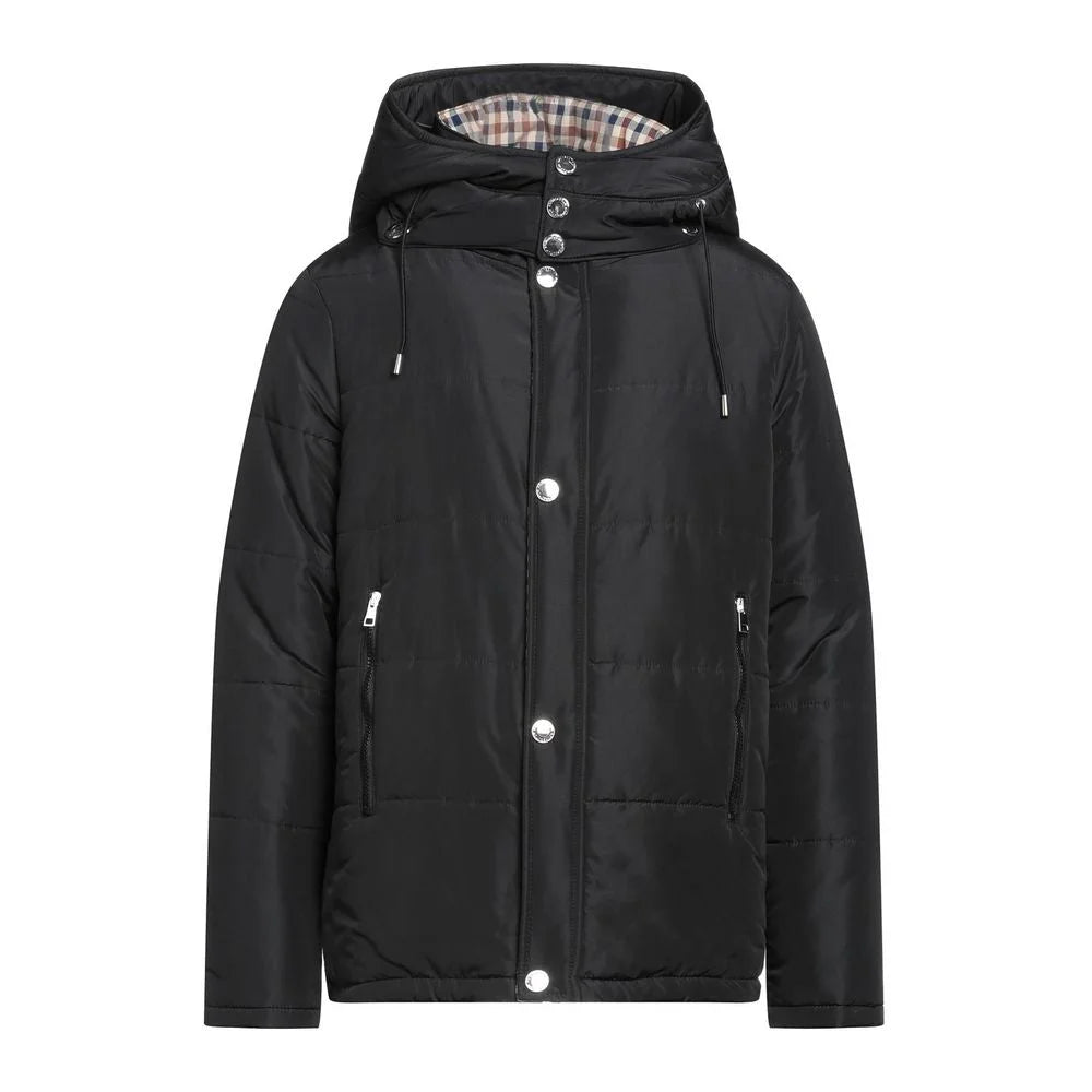 Aquascutum Black Polyamide Men’s Jacket - Parkas