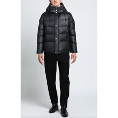 Aquascutum Black Polyester Men Jacket with Removable Hood - IT46 | S - Puffer Jackets