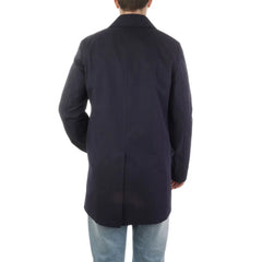 Aquascutum Blue Cotton Men Trench Coat - IT56 | 3XL