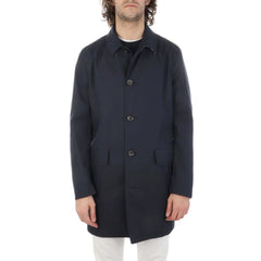 Aquascutum Blue Cotton Men’s Raincoat - IT48 | M - Trench Coats