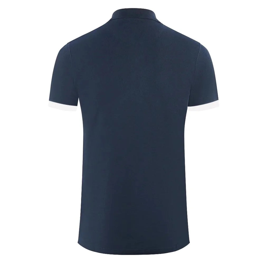 Aquascutum Blue Cotton Polo Shirt - Polos