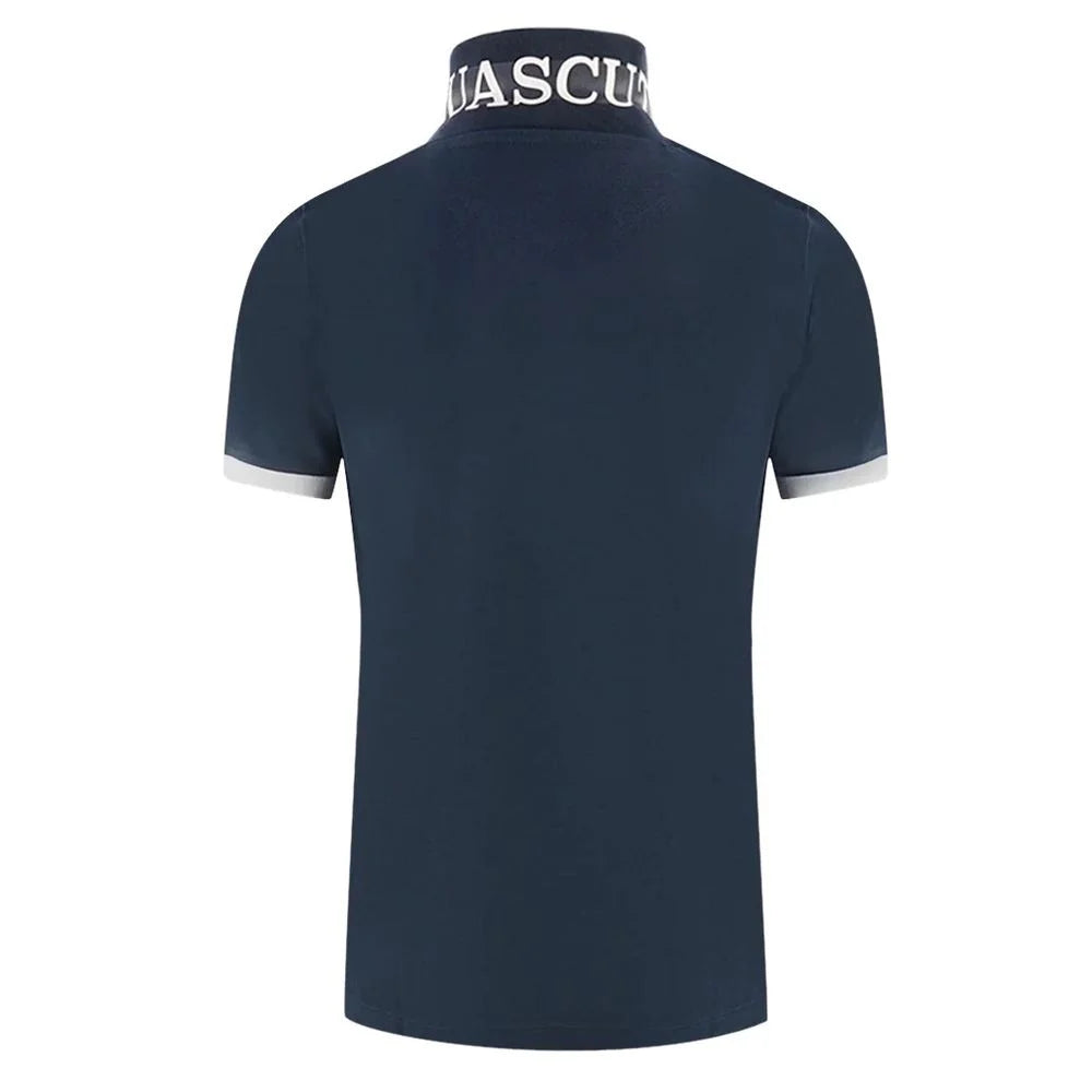 Aquascutum Blue Cotton Polo Shirt - Polos