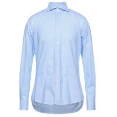 Aquascutum Light Blue Cotton Men Shirt - IT42 | XL - Shirts