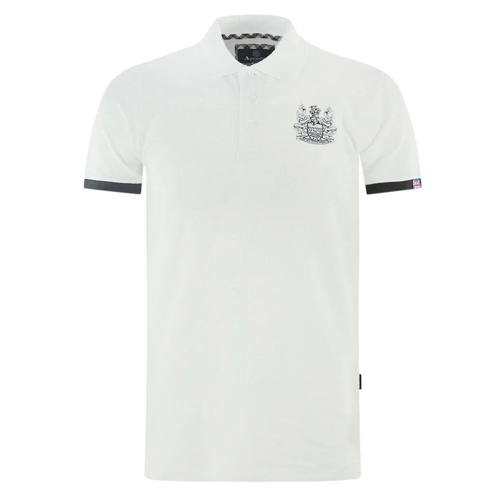 Aquascutum White Cotton Polo Shirt - Polos