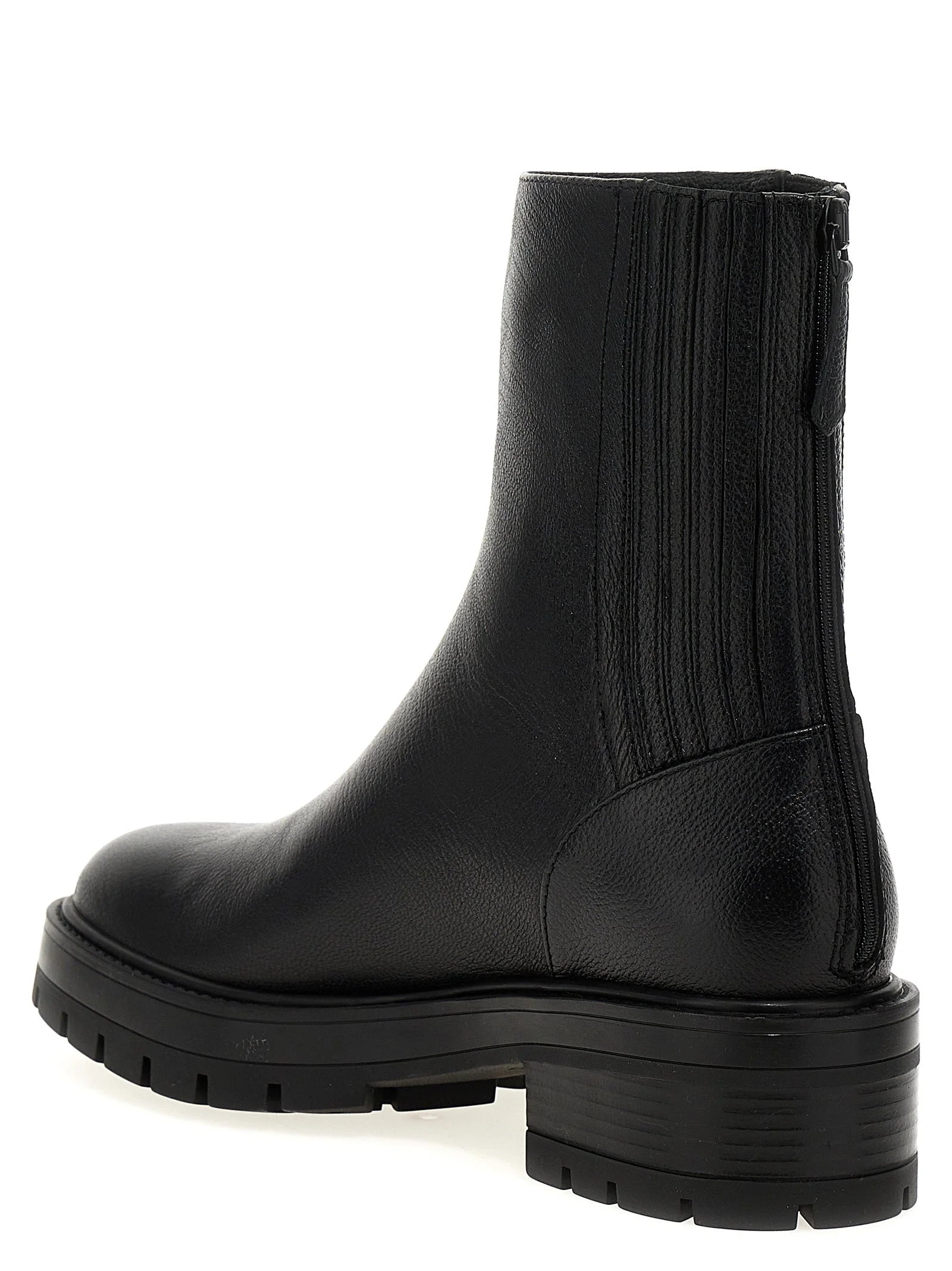 Aquazzura Black Calfskin Ankle Boots