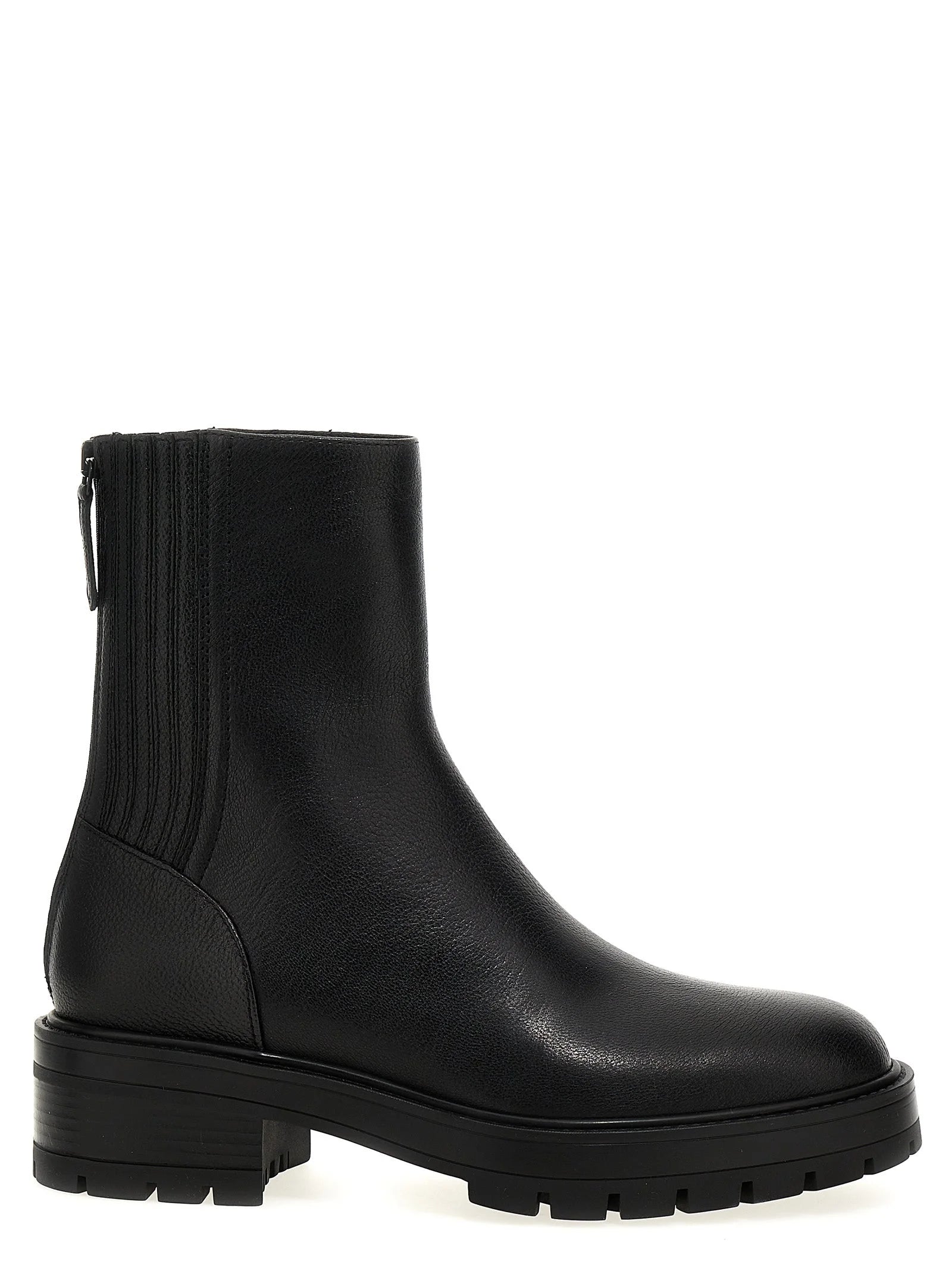 Aquazzura Black Calfskin Ankle Boots