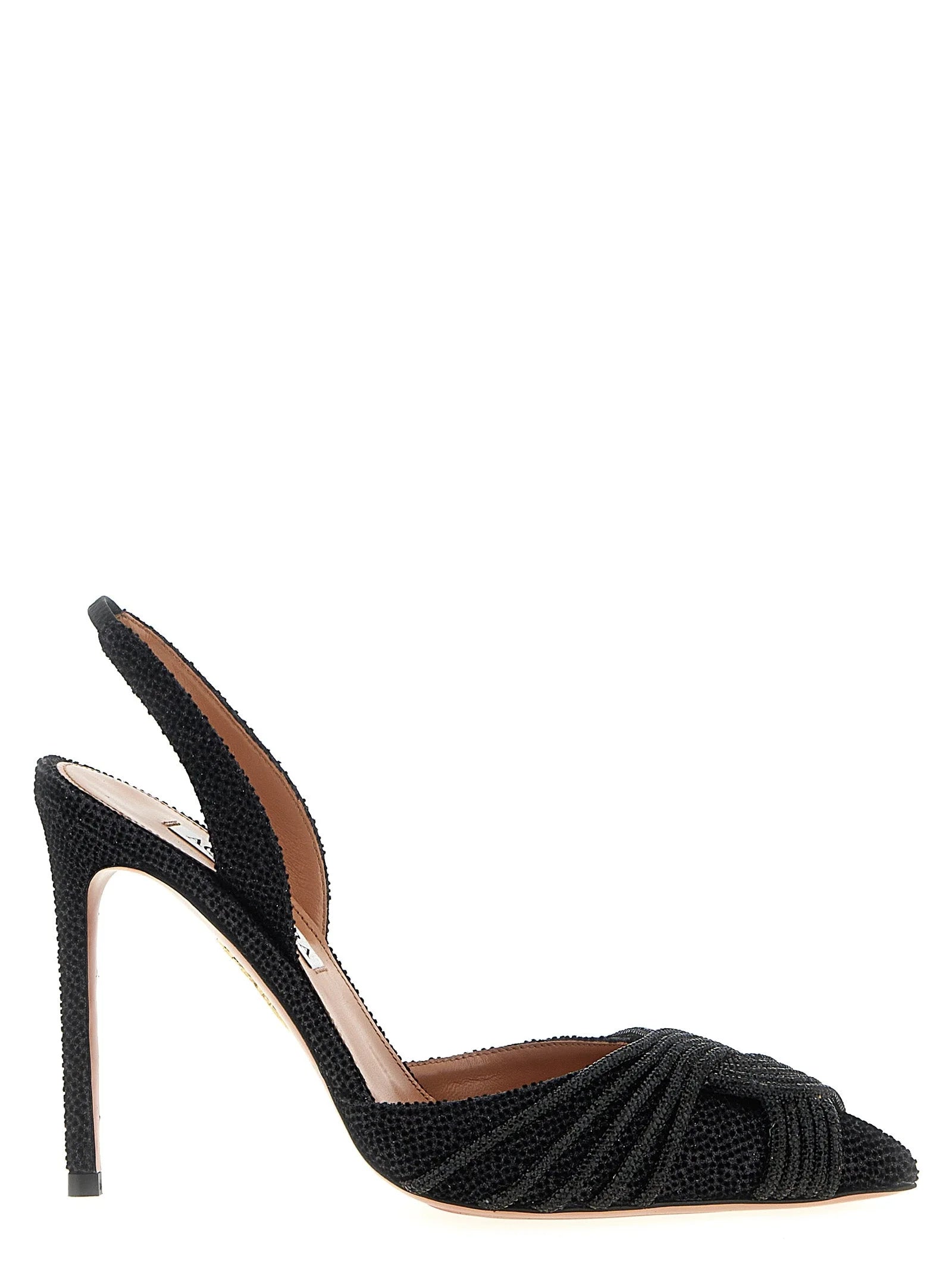 Aquazzura Black Textile High Heel Pumps - EU39/US9