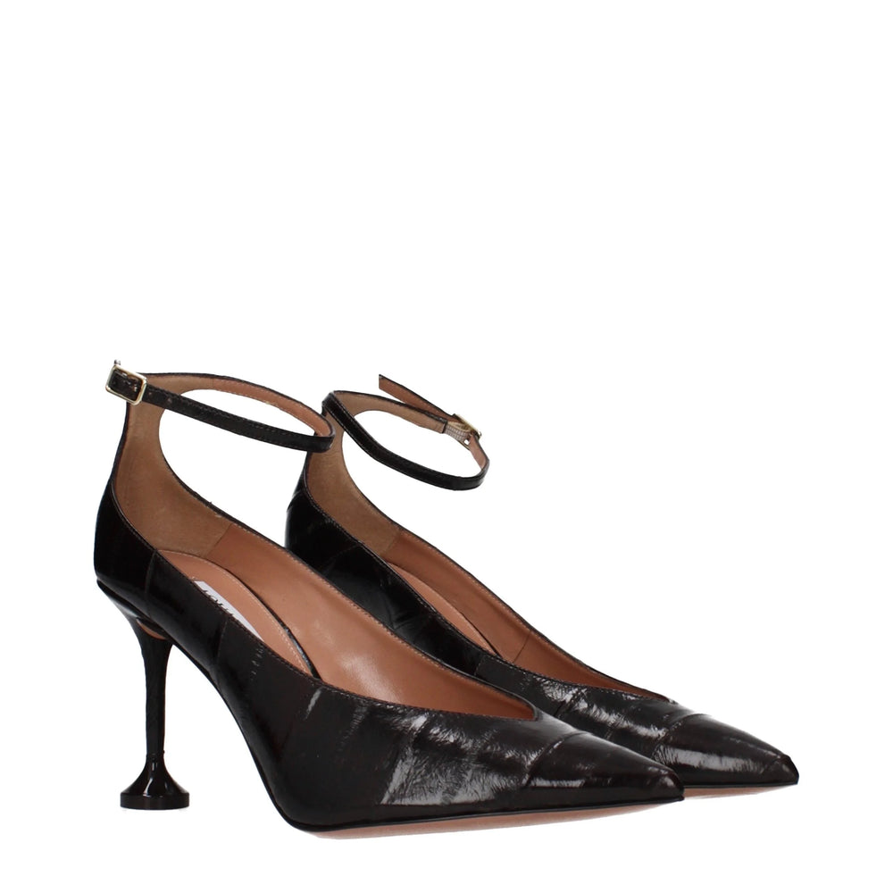 Aquazzura Braune Lederkurzstiefel