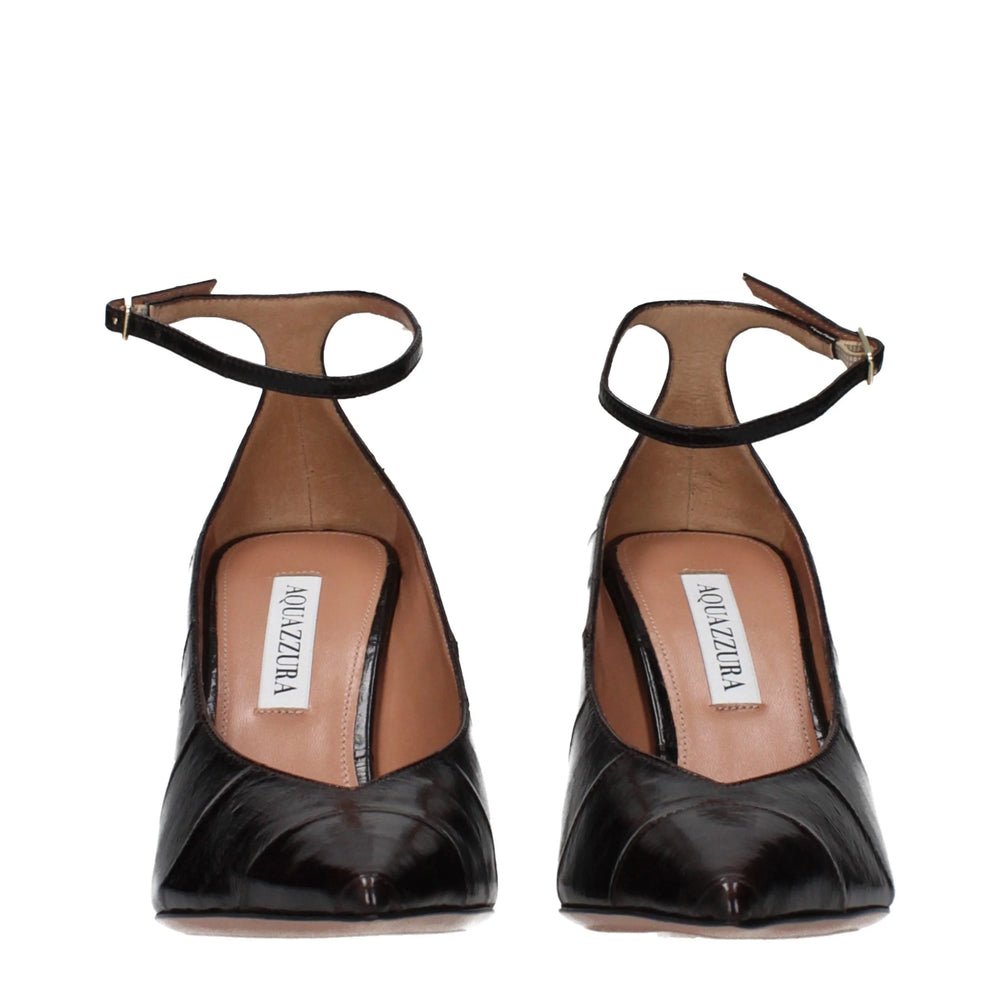 Aquazzura Braune Lederkurzstiefel