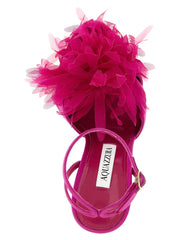 Aquazzura Fuchsia Textile Stiletto Heel Sandals