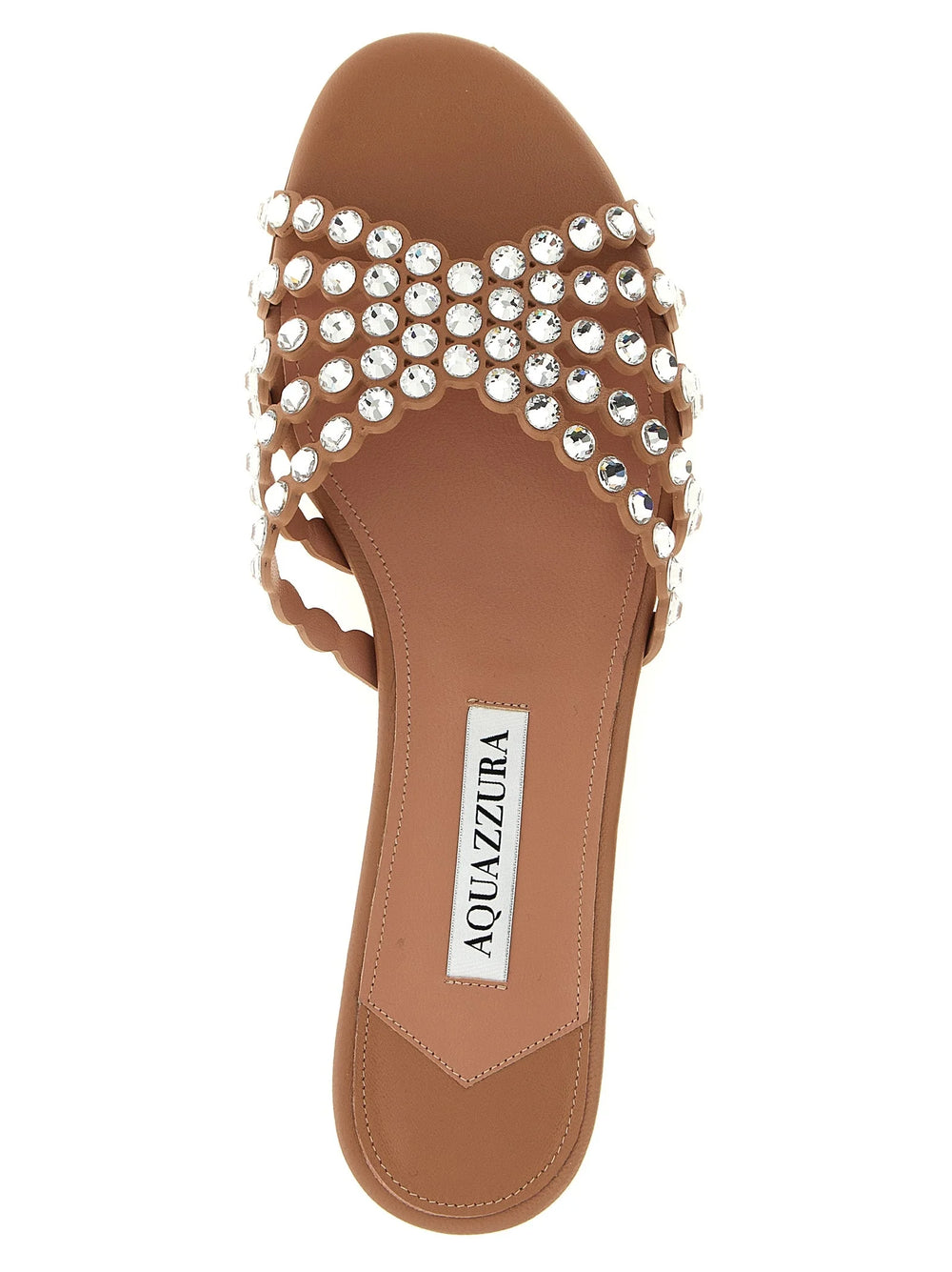 Aquazzura Multicolor Lamb Leather Slides - EU37/US7