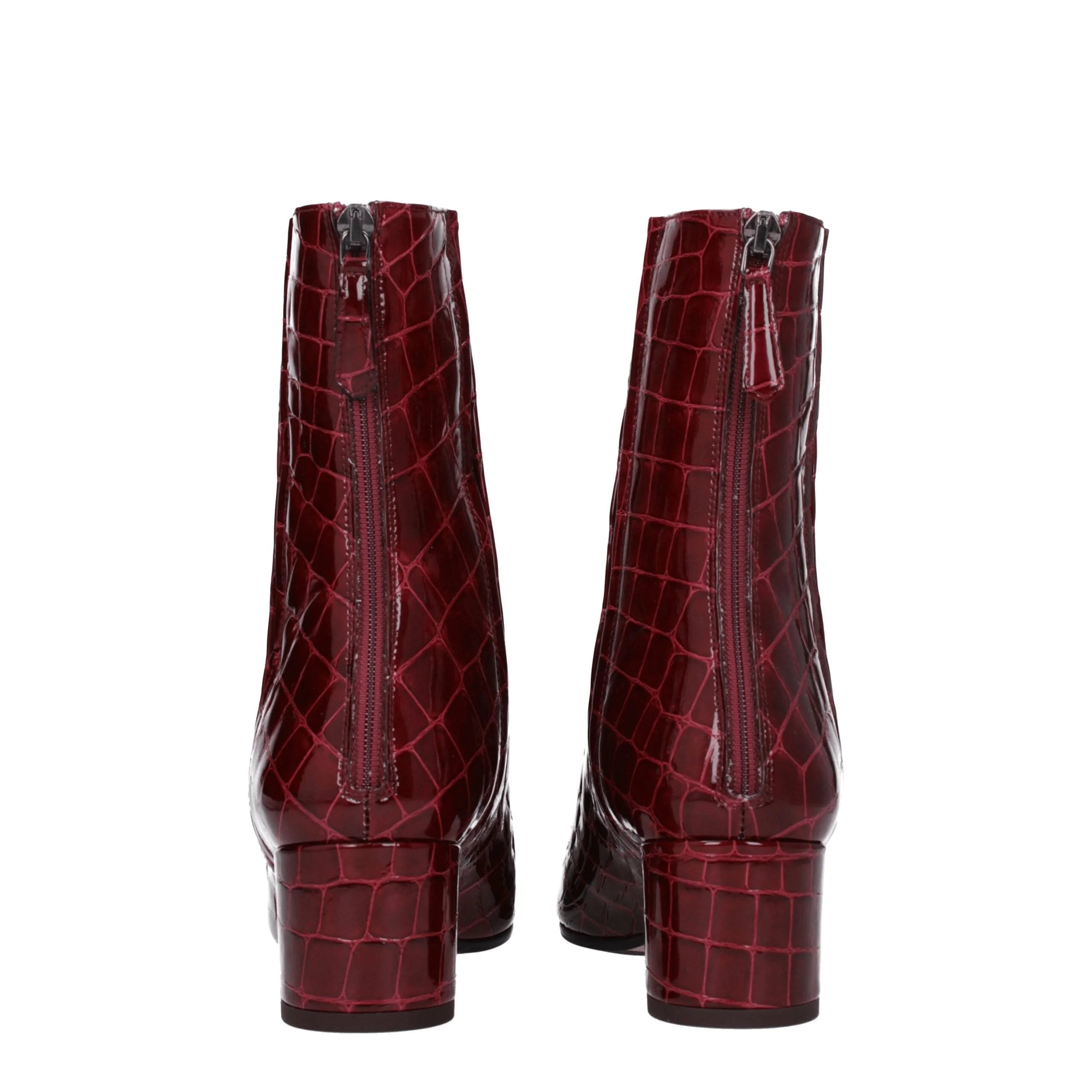 Aquazzura Red Leather Ankle Boots - EU36/US6
