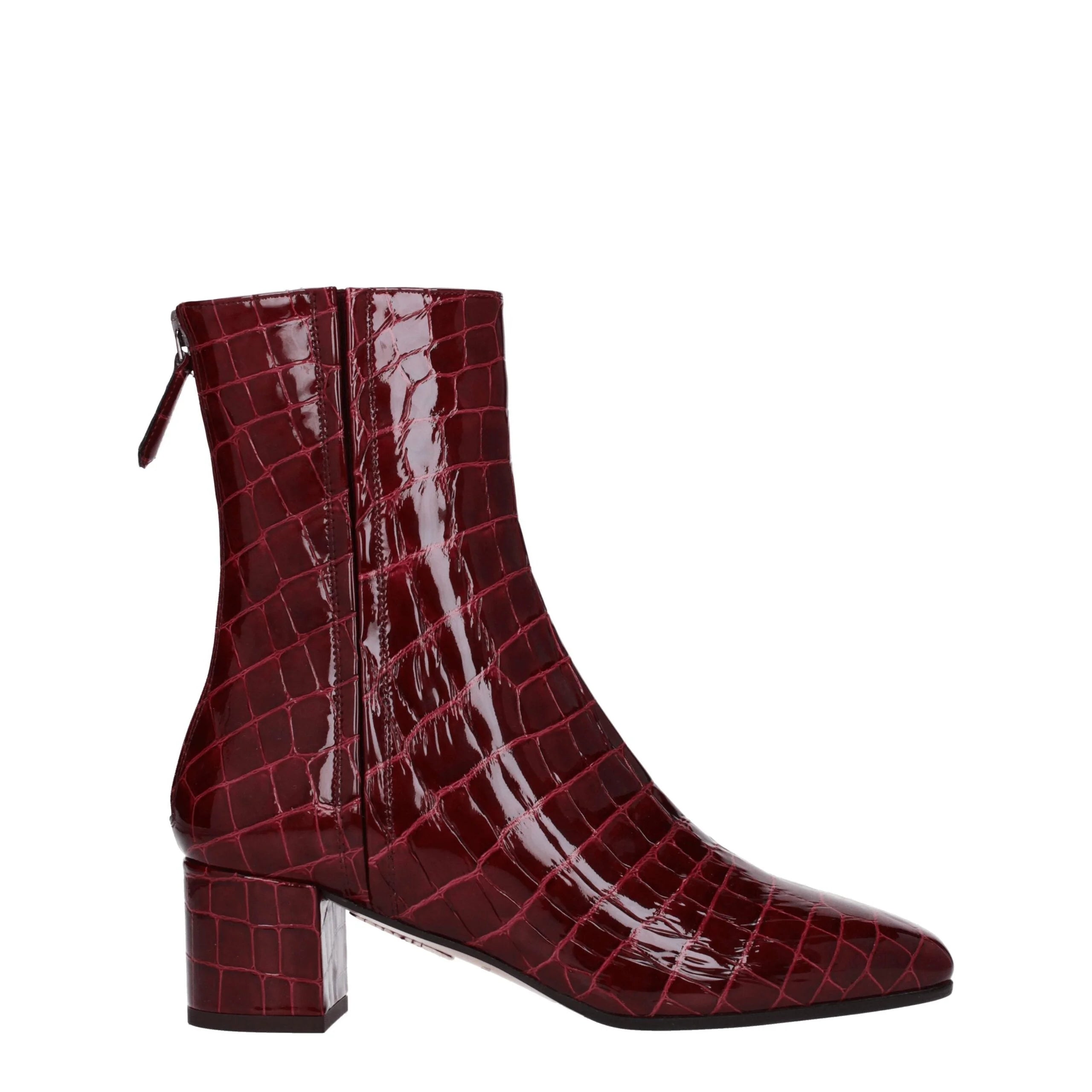 Aquazzura Red Leather Ankle Boots - EU36/US6