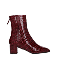 Aquazzura Red Leather Ankle Boots - EU36/US6