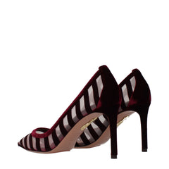 أحذية Aquazzura ذات الكعب المتوسط المخملي الشفاف