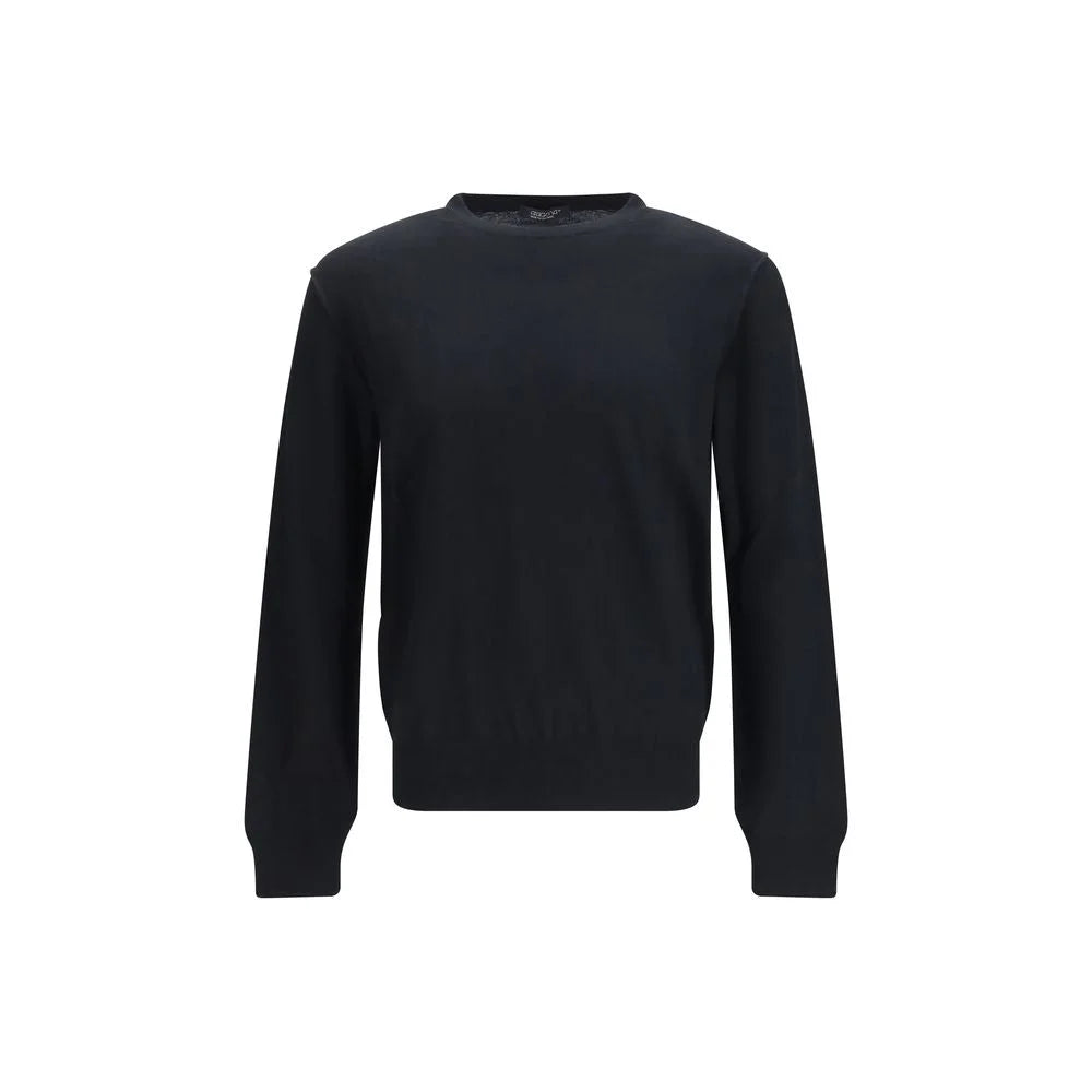 Aragona Cashmere Black Wool Oves Aries Sweatshirt
