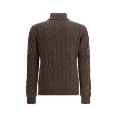 Aragona Cashmere Braided Turtleneck Sweater
