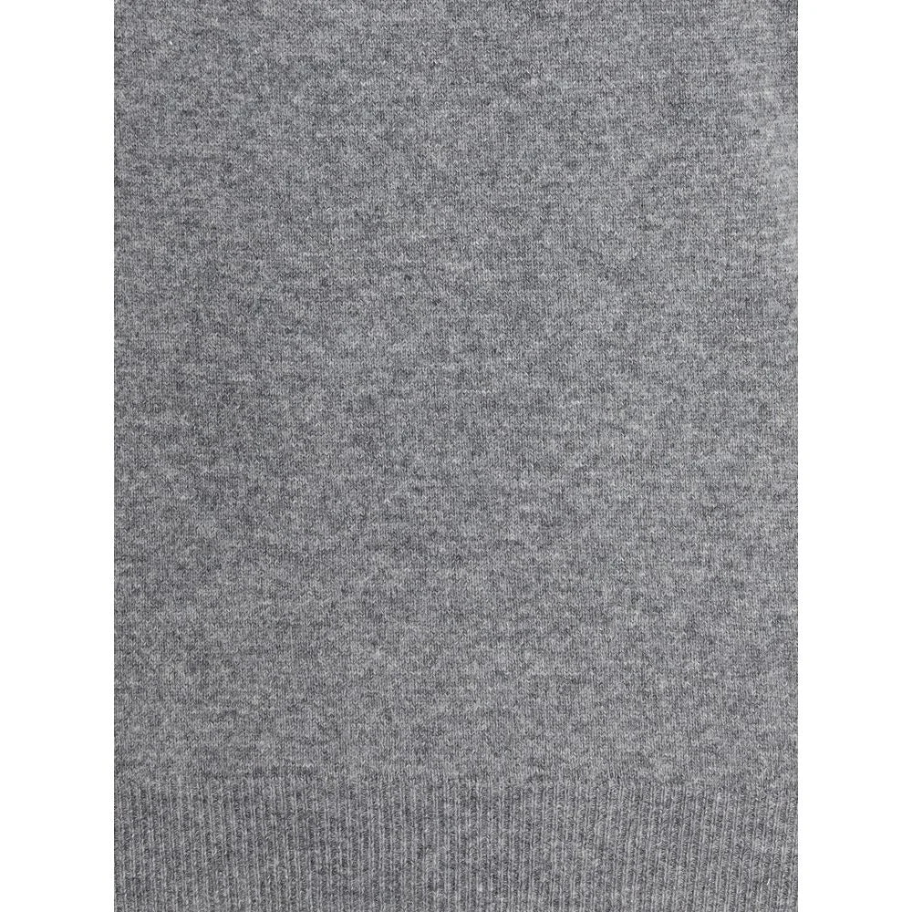 Aragona Cashmere Gray Merino Wool Turtleneck
