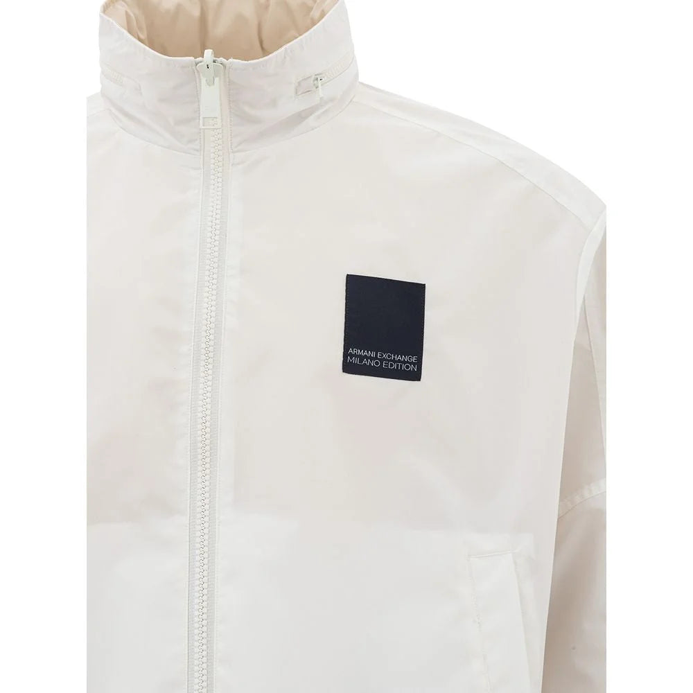 Armani Exchange Beige Polyamide Jacket for the Modern Man - M - Track Jackets