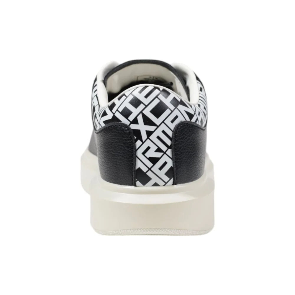 Armani Exchange Black And White Leather Sneaker