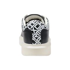 Armani Exchange Black And White Leather Sneaker