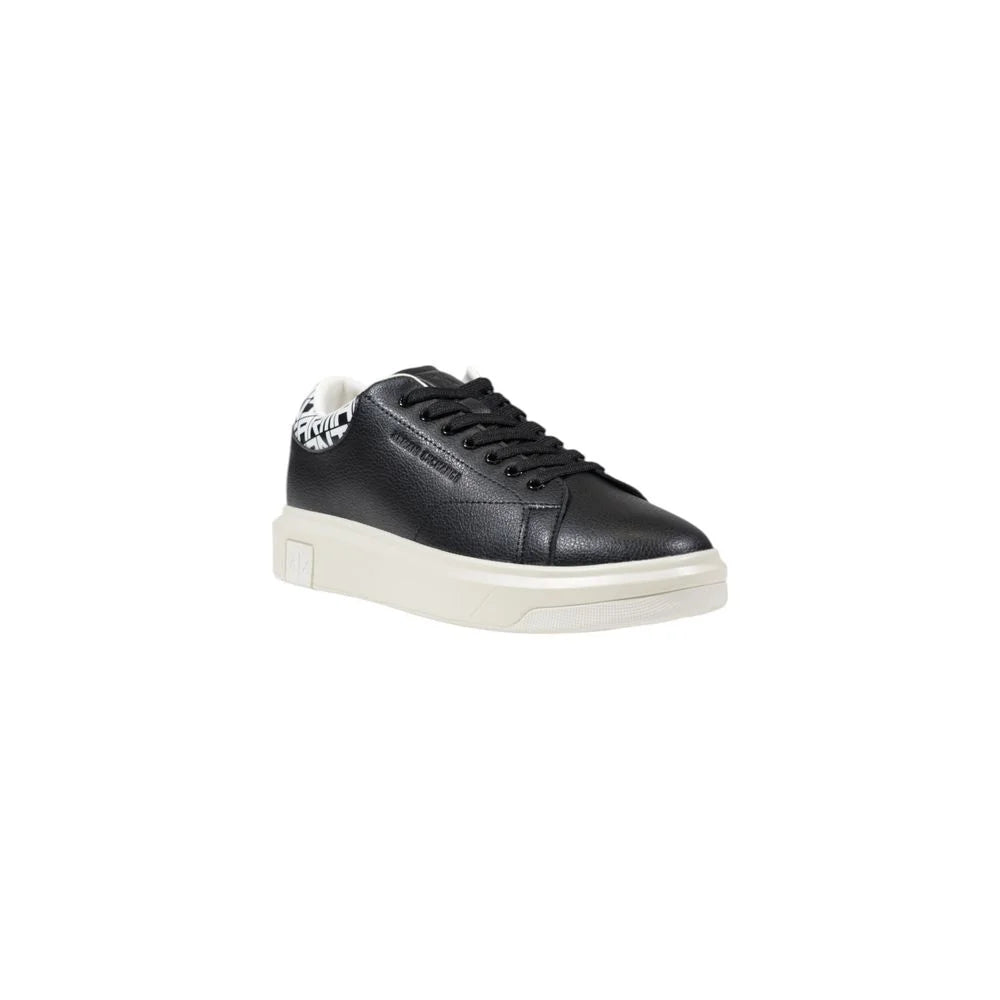 Armani Exchange Black And White Leather Sneaker