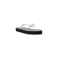 Armani Exchange Black And White Rubber Flip-Flop Sandal - Sandals
