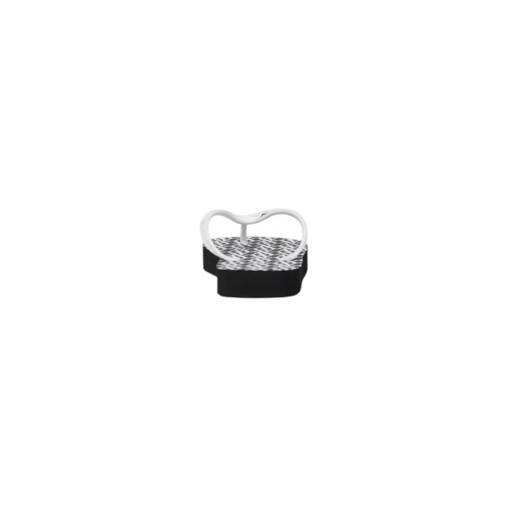 Armani Exchange Black And White Rubber Flip-Flop Sandal - Sandals
