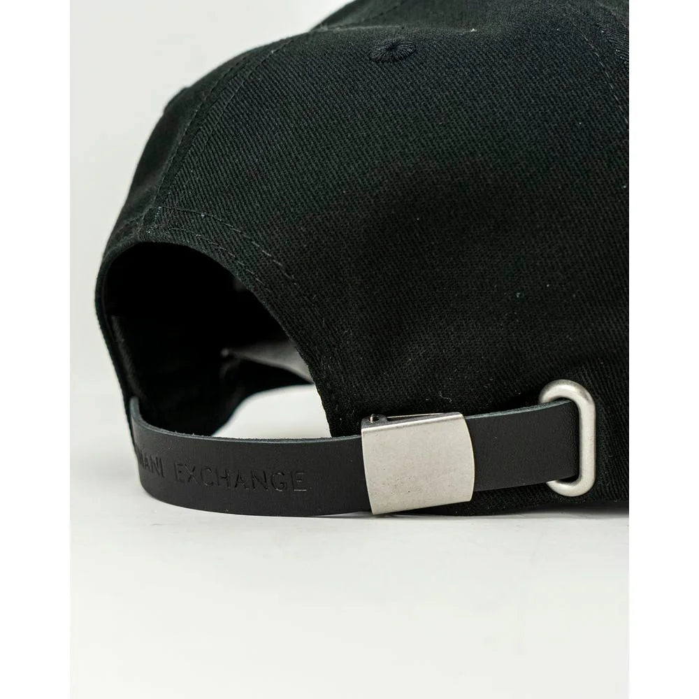 Armani Exchange Black Cotton Caps Baseball Hat - UNI