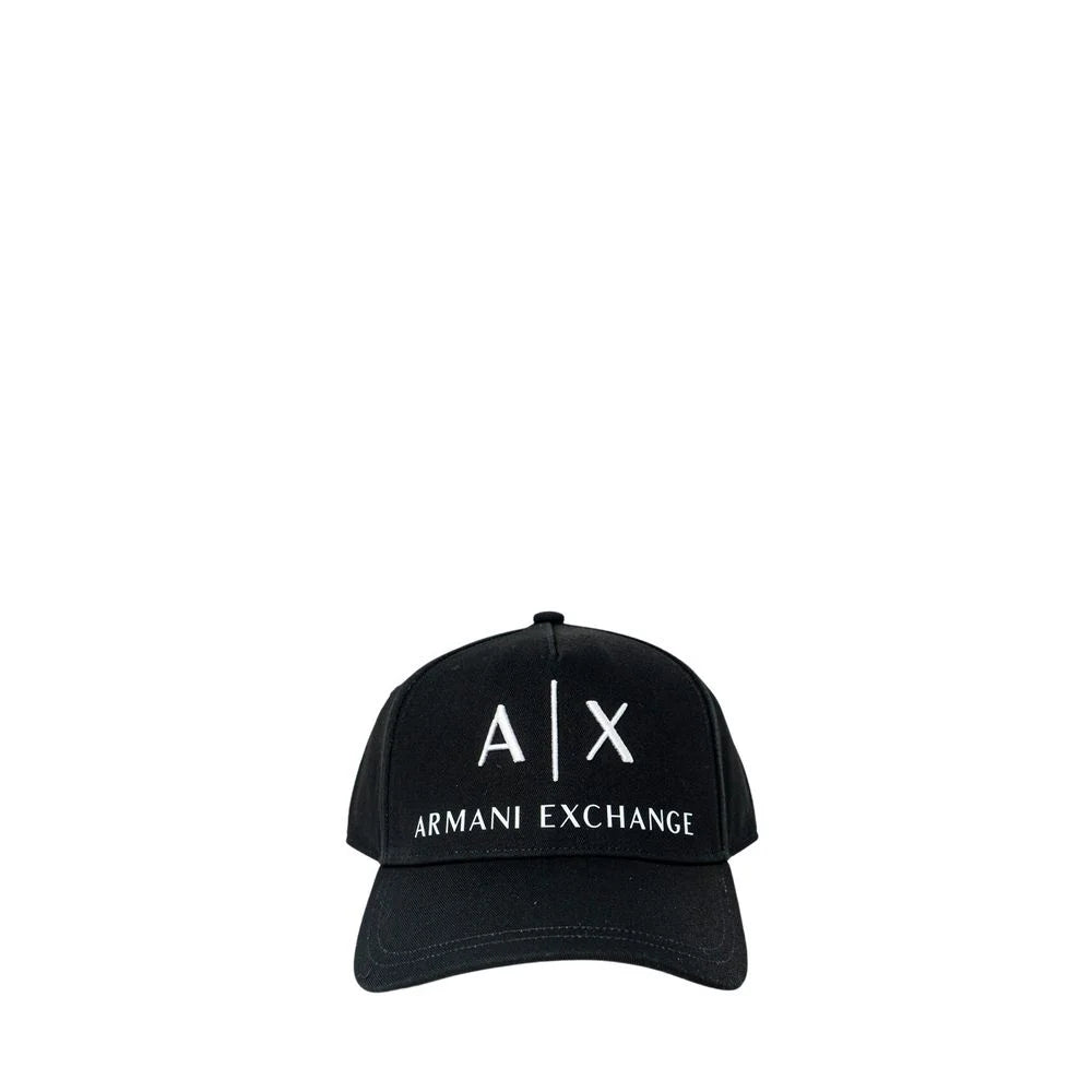 Armani Exchange Black Cotton Caps Baseball Hat - UNI