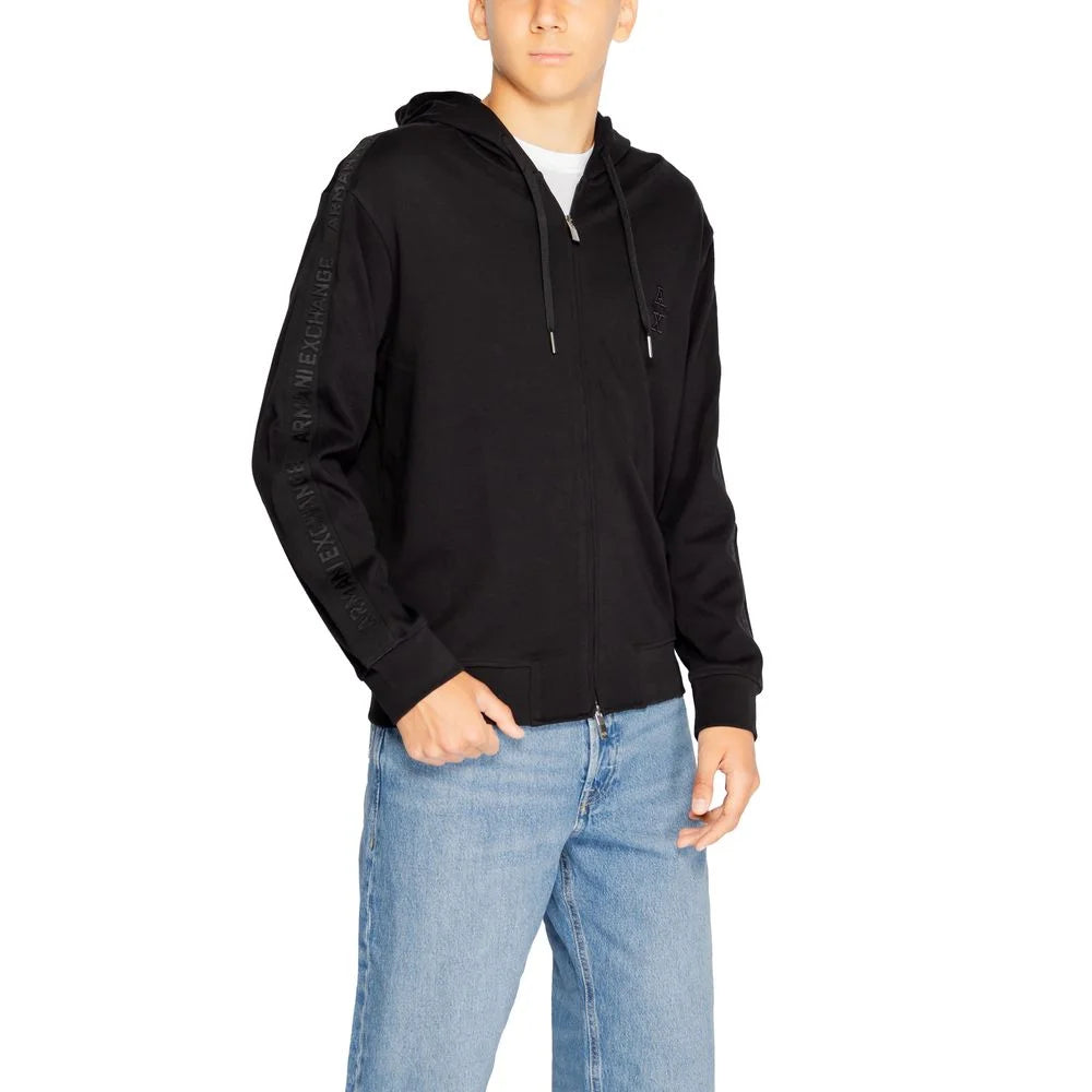 Armani Exchange Black Cotton Hoody - IT44 | S