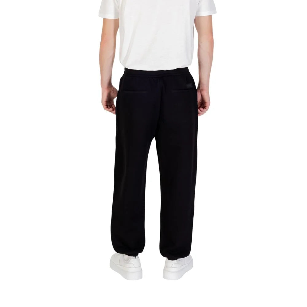 Armani Exchange Black Cotton Joggers (Workout Pants)