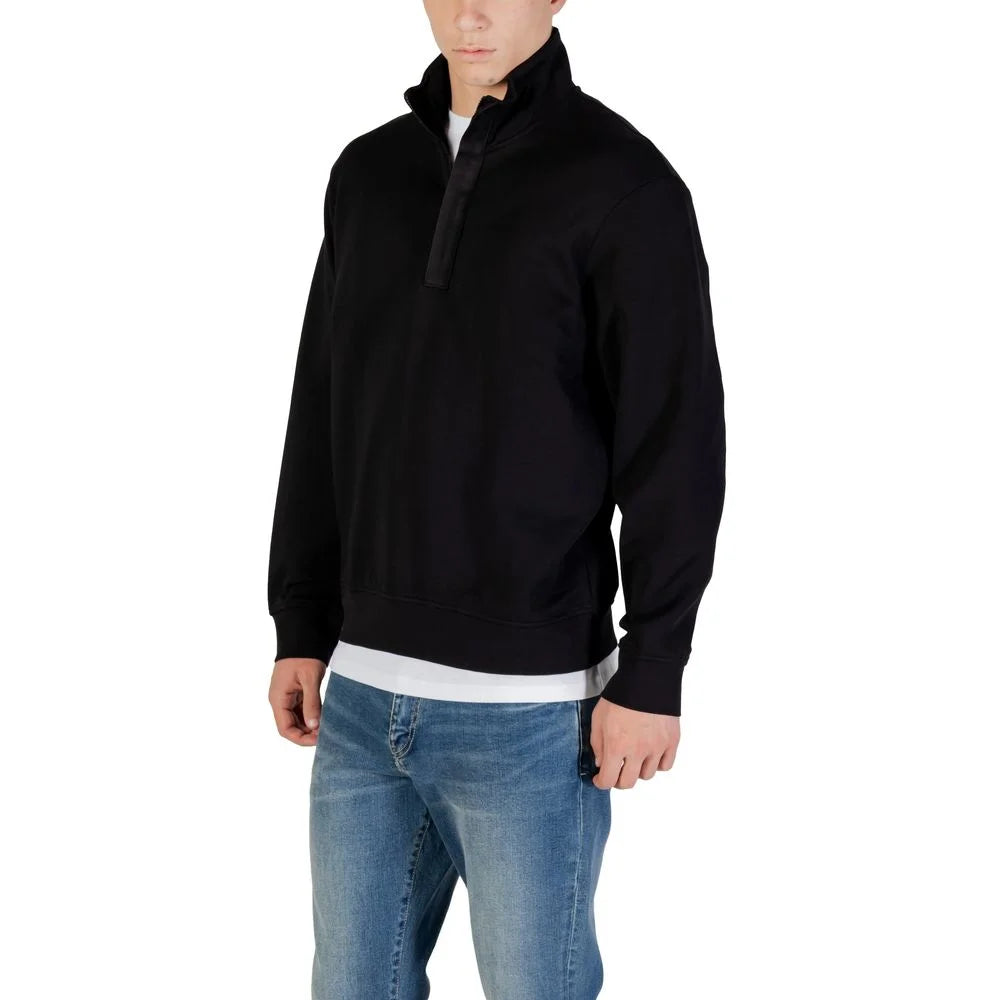Armani Exchange Black Cotton Sweatshirt - IT44 | S