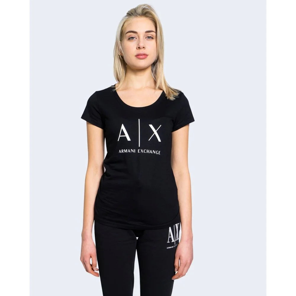 Armani Exchange Black Cotton T-Shirt - IT40|S