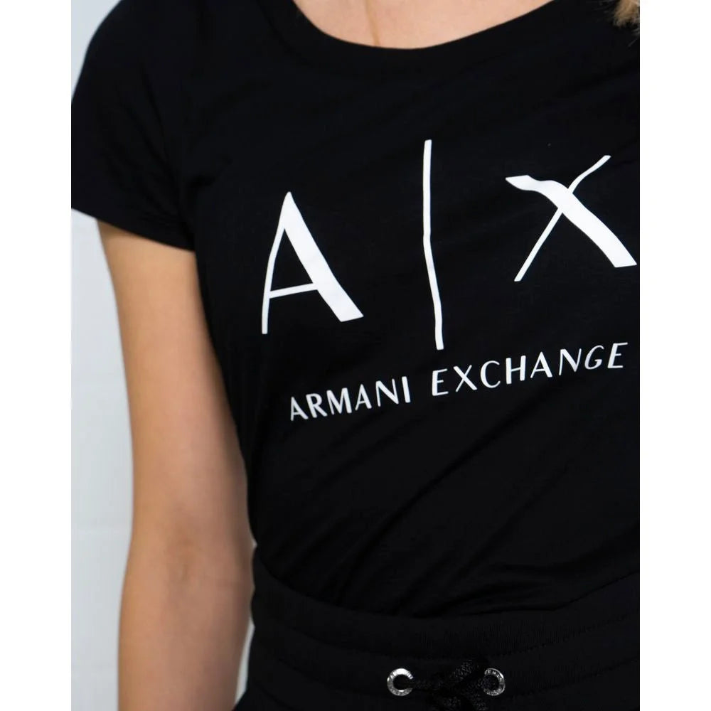 Armani Exchange Black Cotton T-Shirt - IT40|S
