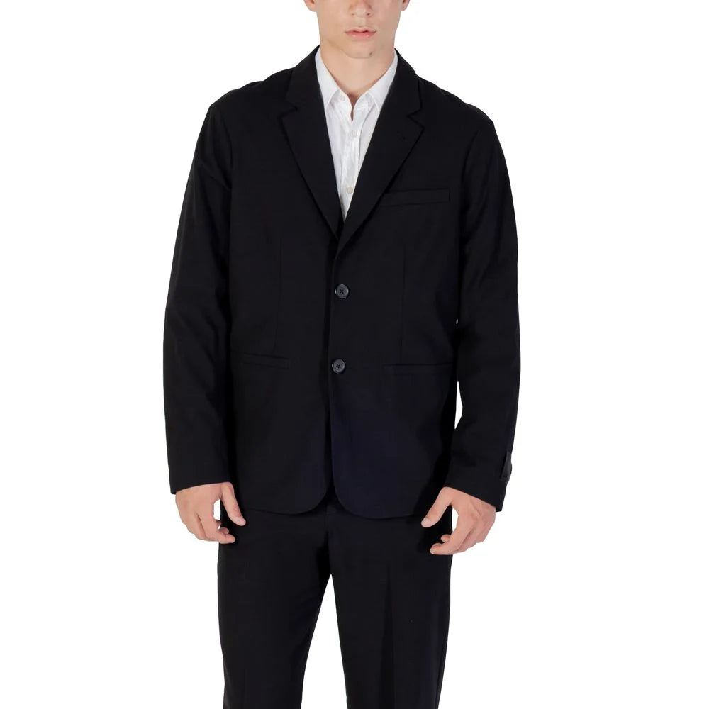 Armani Exchange Černý sako z lyocelu – Sportovní sako