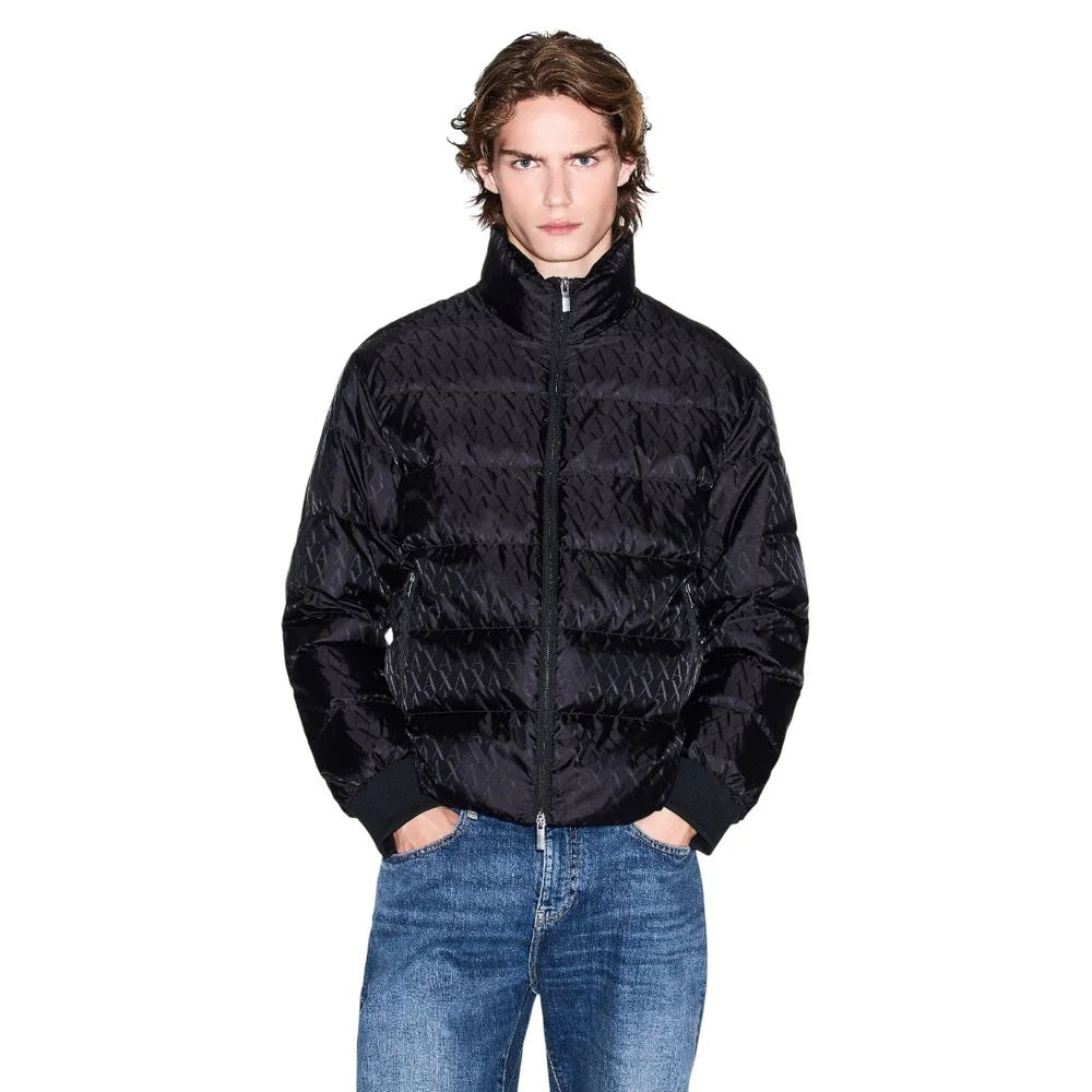 Armani Exchange Black Polyamide Coat - Windbreakers