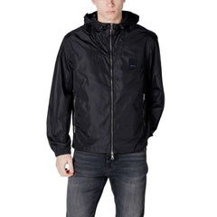 Armani Exchange Black Polyamide Jackets & Coat