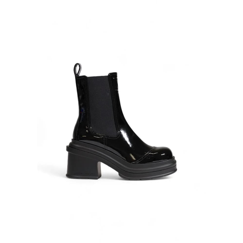 Armani Exchange Black Polyester Ankle Boots - EU37/US7
