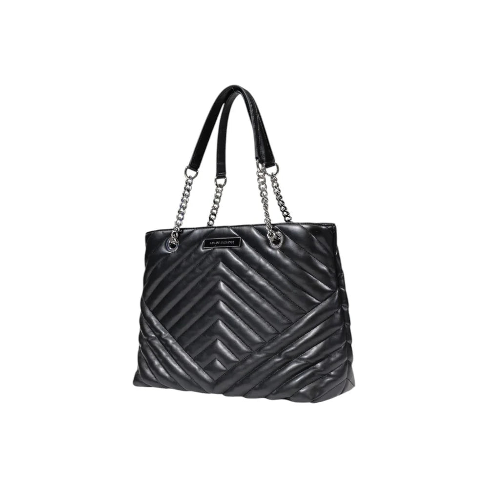 Armani Exchange Black Polyester Handbag - Shoulder Bags