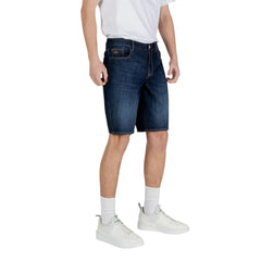 Armani Exchange Blue Cotton Bermuda