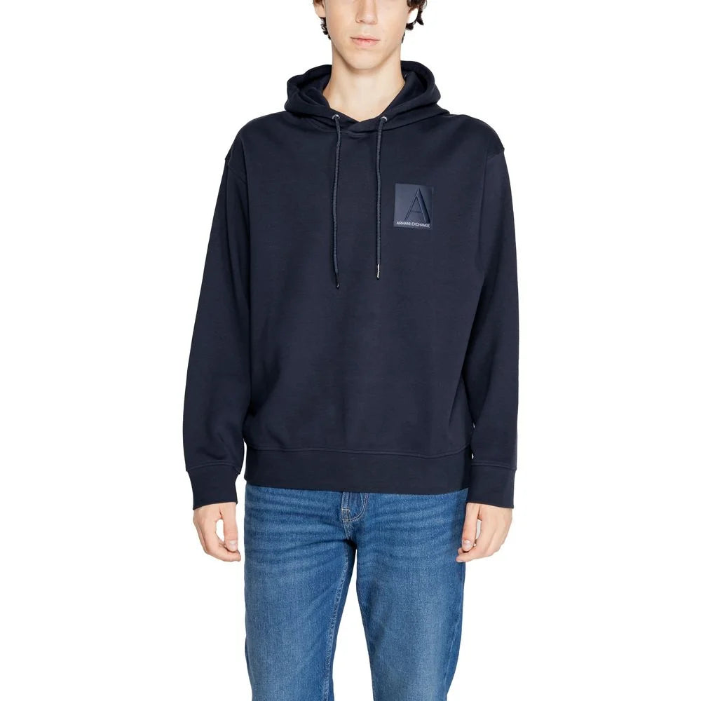 Armani Exchange Blue Cotton Hoody - IT44 | S