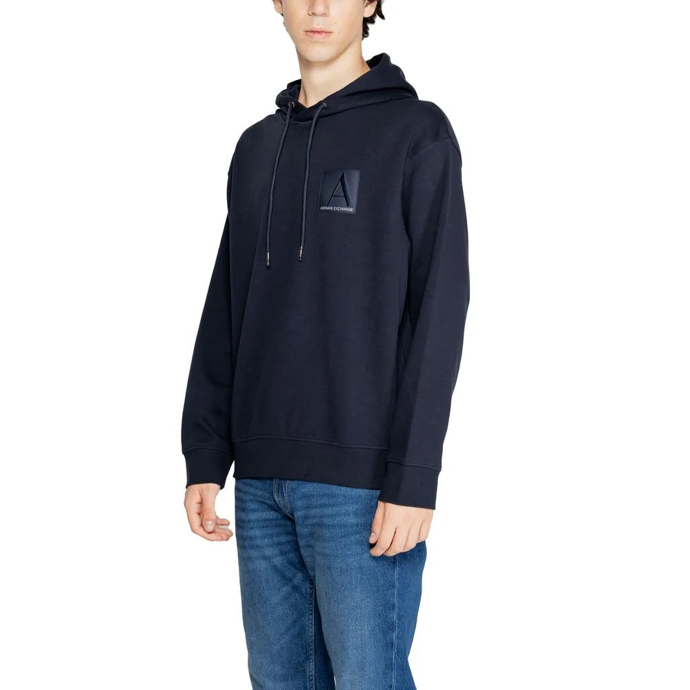 Armani Exchange Blue Cotton Hoody - IT44 | S