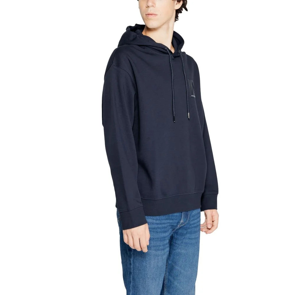 Armani Exchange Blue Cotton Hoody - IT44 | S
