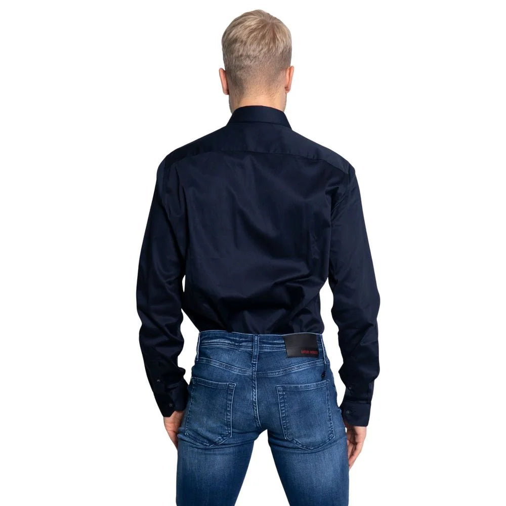 Armani Exchange Blue Cotton Shirt - IT44 | S