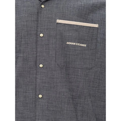 Armani Exchange Blue Cotton Shirt - M - Shirts