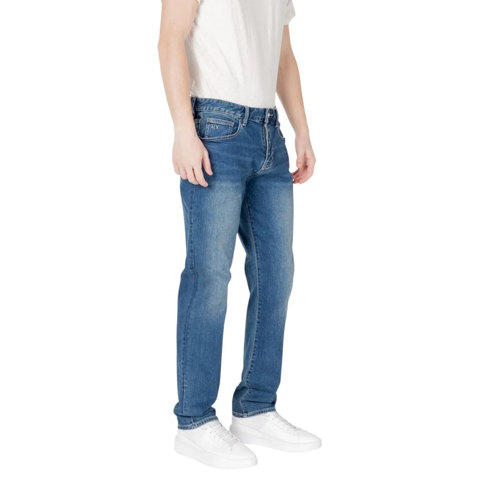 Armani Exchange Blue Cotton Skinny Jean
