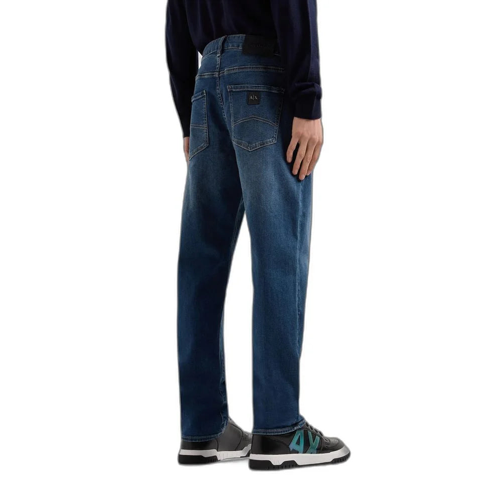Armani Exchange Blue Cotton Skinny Jean - W29 | L30