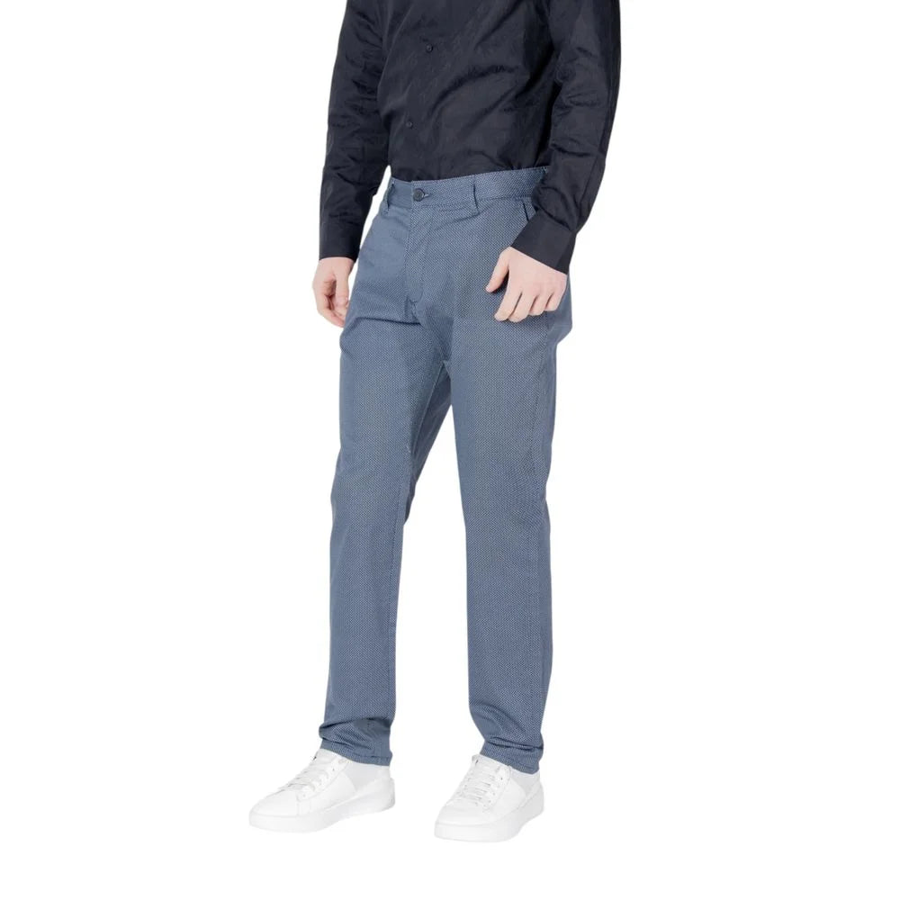 Armani Exchange Blue Cotton Skinny Pant