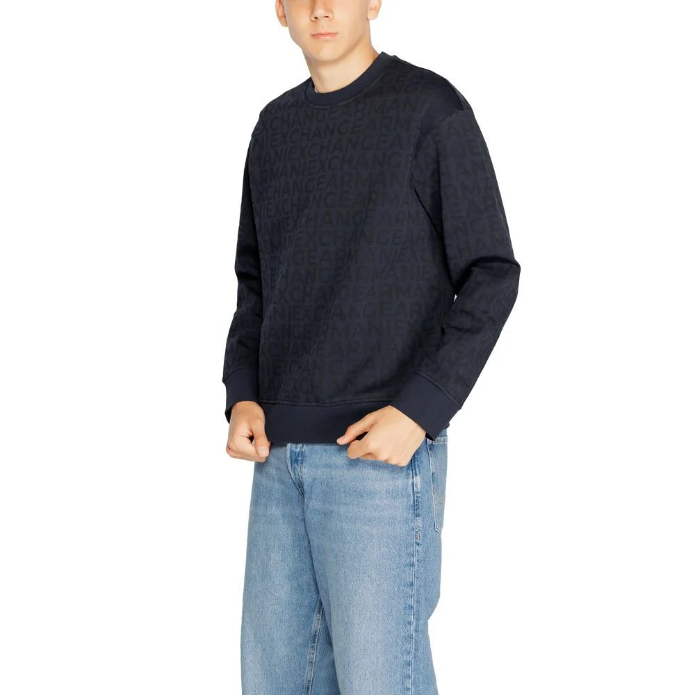 Armani Exchange Blue Cotton Sweatshirt - IT44 | S